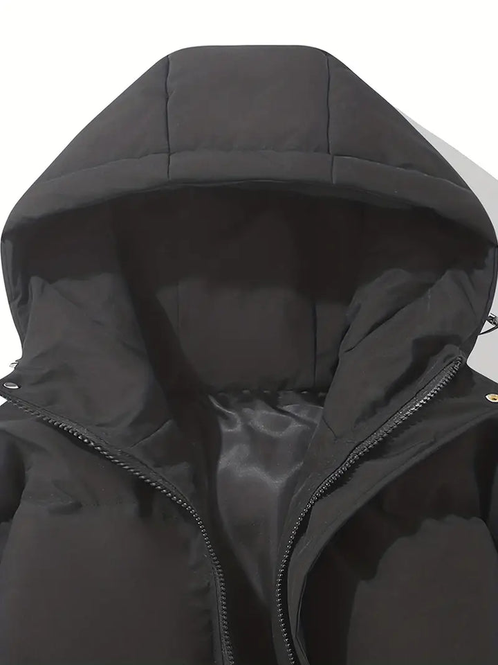 Drune | Kapuze Kurz Daunenjacke Winterjacke für Damen