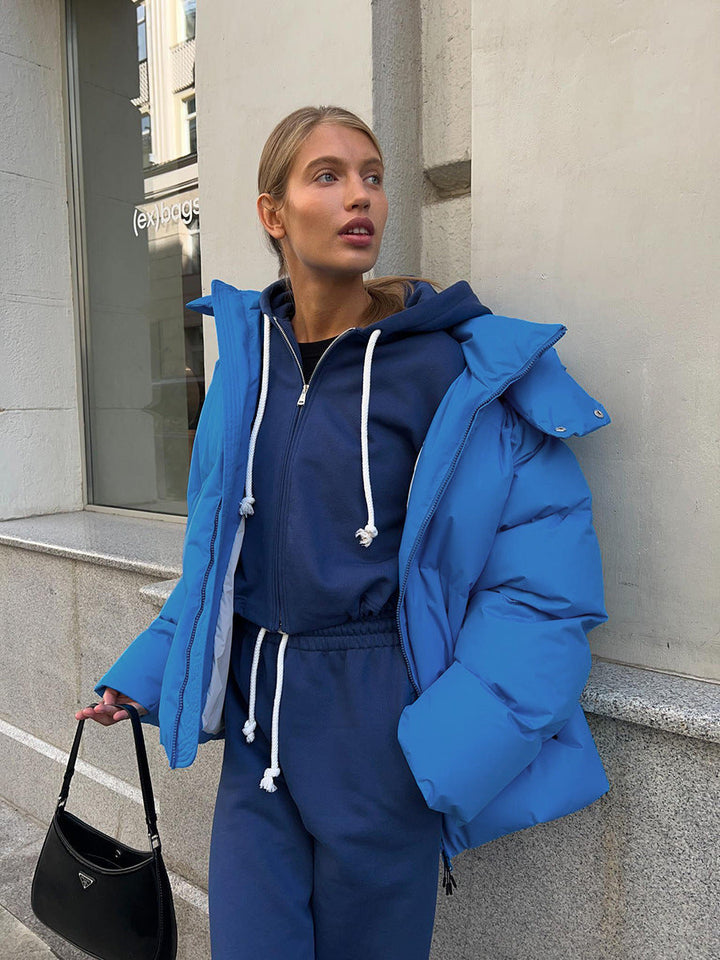 Drune | Kapuze Warm Wattierte Jacke Winterjacke für Damen