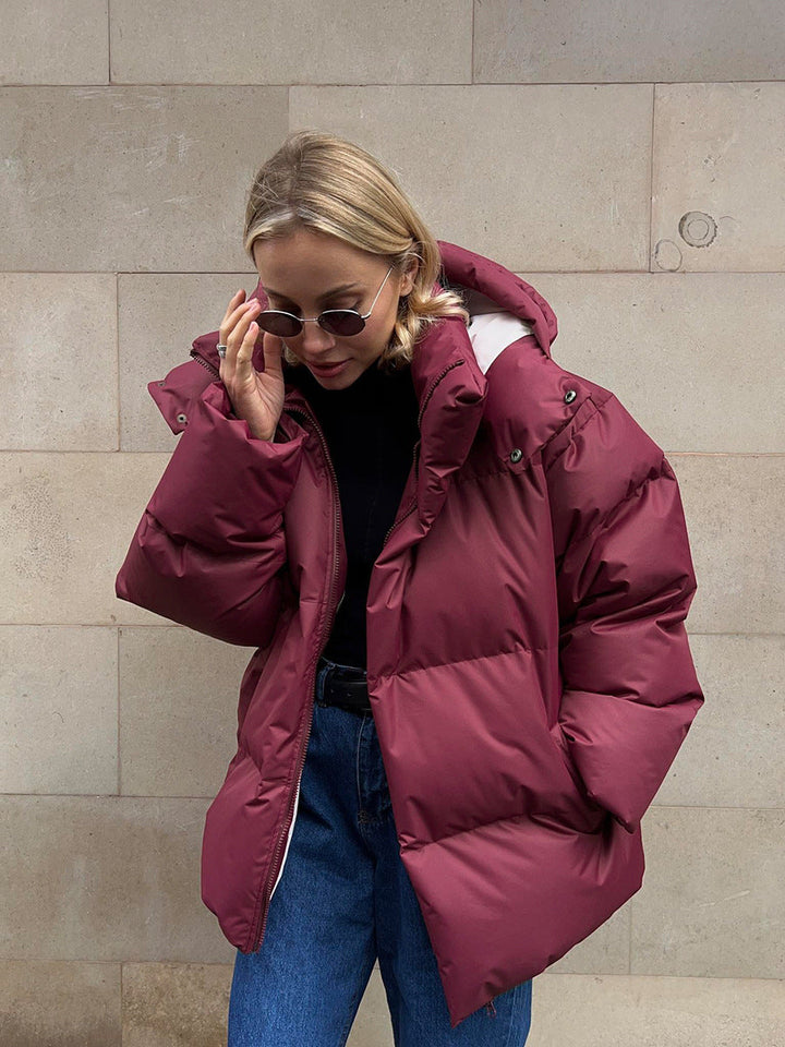 Drune | Kapuze Warm Wattierte Jacke Winterjacke für Damen