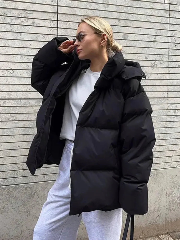 Drune | Warm Kapuze Daunenjacke Winterjacke für Frauen