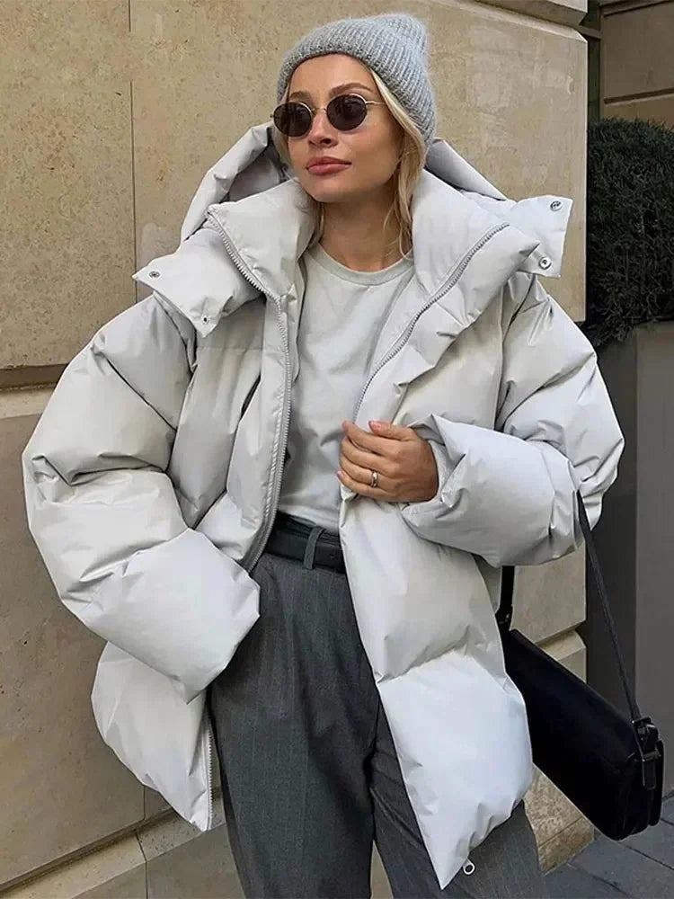 Drune | Warm Kapuze Daunenjacke Winterjacke für Frauen