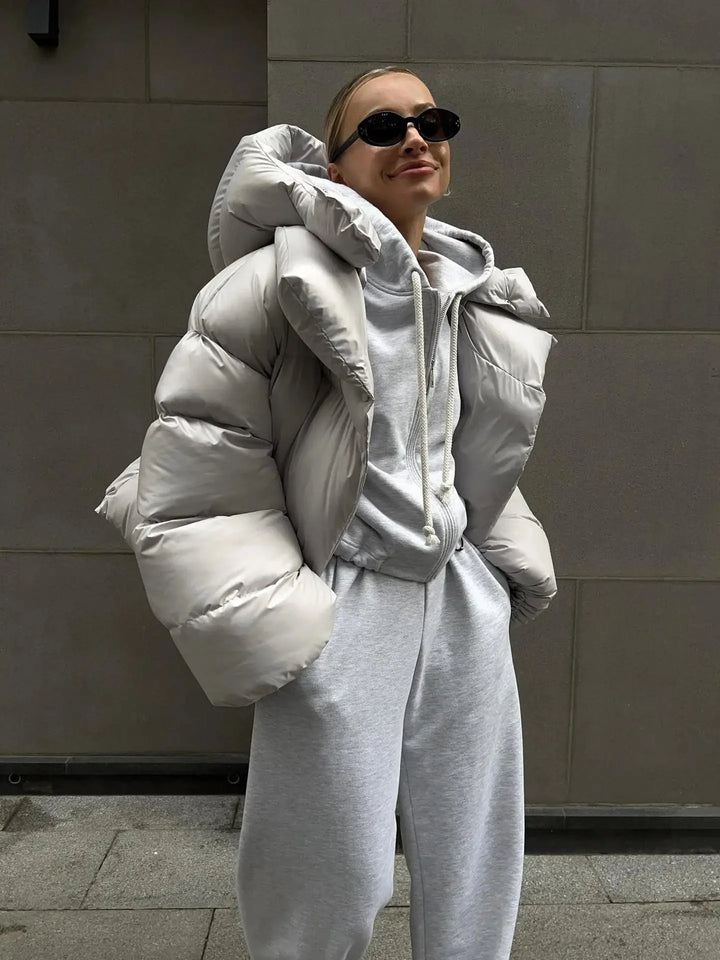 Drune | Warm Kapuze Daunenjacke Winterjacken für Damen
