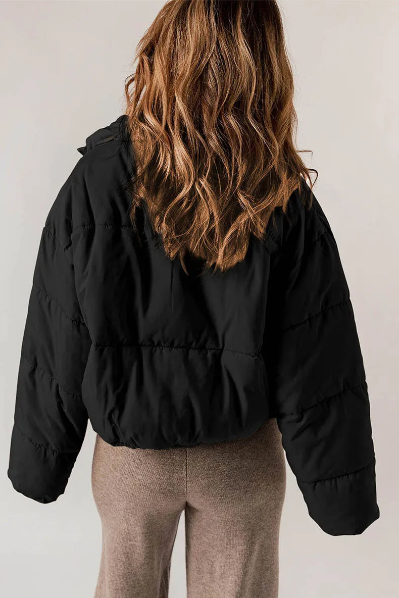 Drune | Warm Kurz Wattierte Jacke Winterjacke für Damen