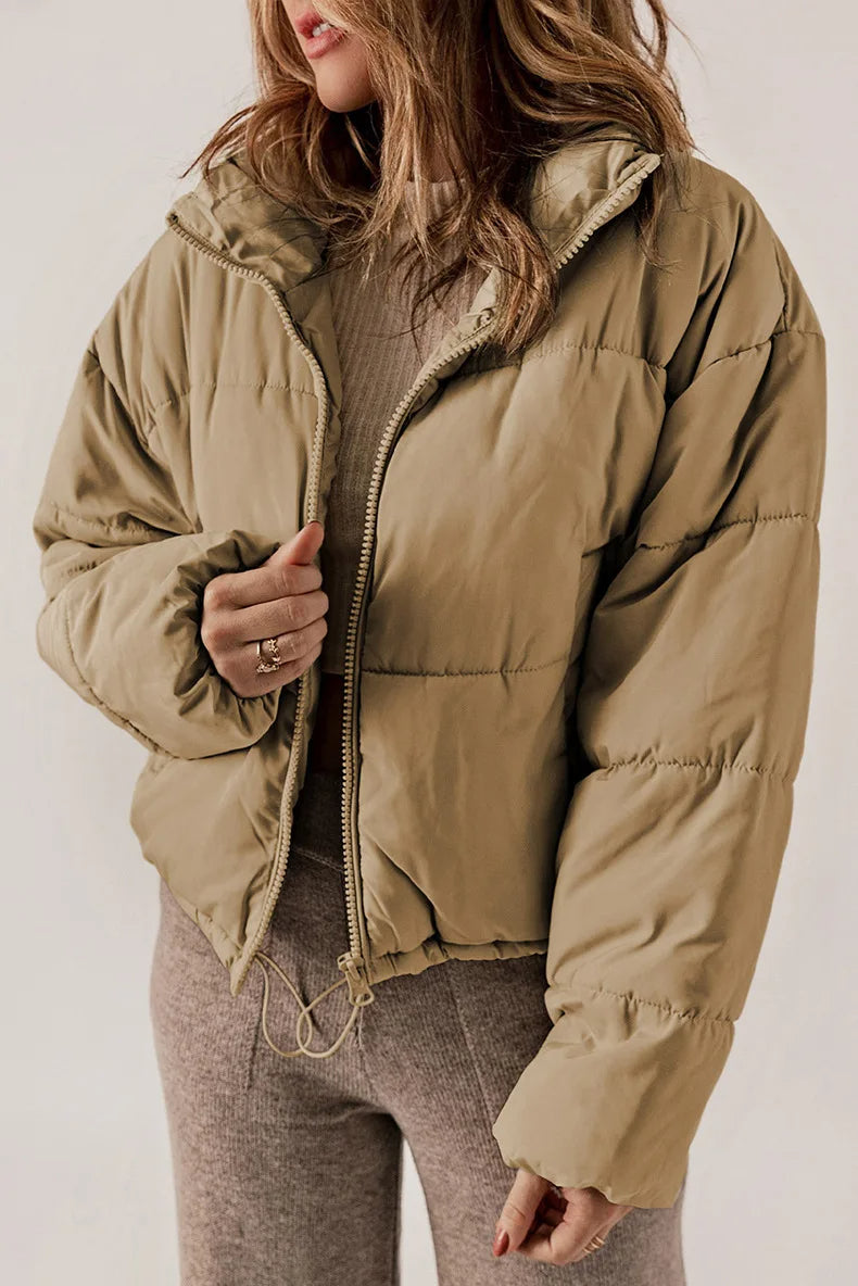 Drune | Warm Kurz Wattierte Jacke Winterjacke für Damen