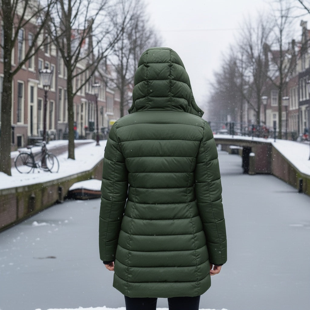 Drune | Warm mit Kapuze Daunenjacke Winterjacke für Damen