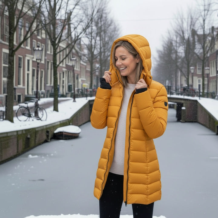 Drune | Warm mit Kapuze Daunenjacke Winterjacke für Damen