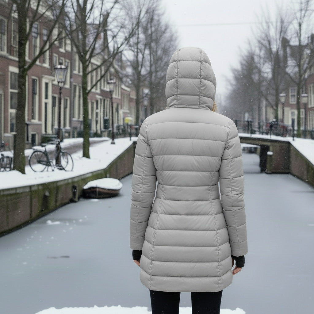 Drune | Warm mit Kapuze Daunenjacke Winterjacke für Damen