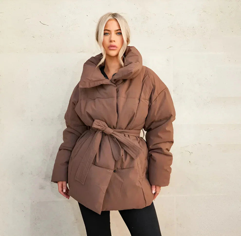 Drune | Warm Gürtel Daunenjacke Winterjacke für Damen