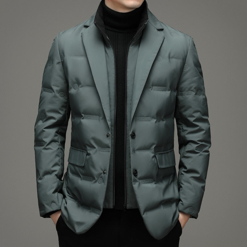 Drune | Reißverschluss Slim Fit Daunenjacke
