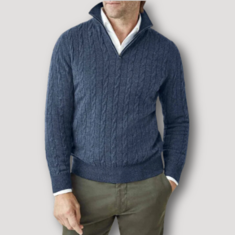 Drune | Italienischer Pullover mit Reißverschluss für Männer