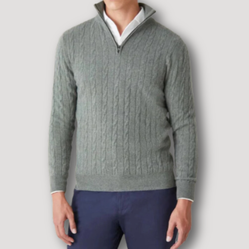 Drune | Italienischer Pullover mit Reißverschluss für Männer