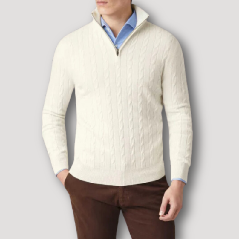 Drune | Italienischer Pullover mit Reißverschluss für Männer
