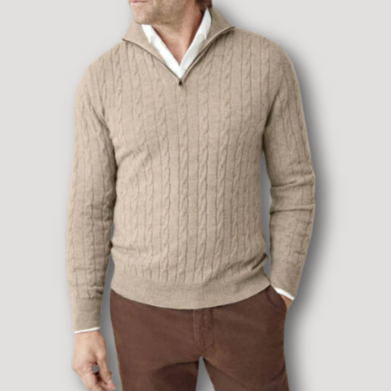 Drune | Italienischer Pullover mit Reißverschluss für Männer