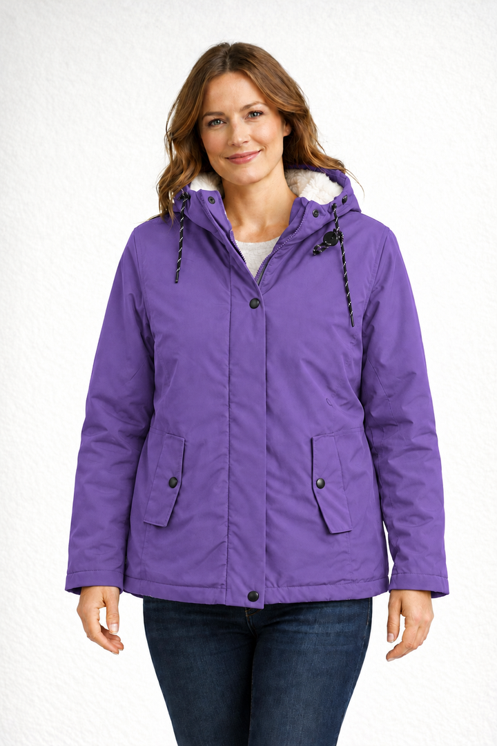 Drune | Damen Winterjacke mit Kapuze und Fleecefutter