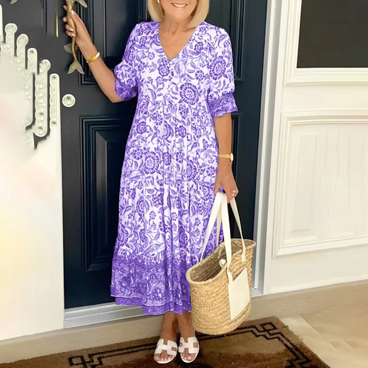 Drune | Elegantes Kleid Mit V-ausschnitt