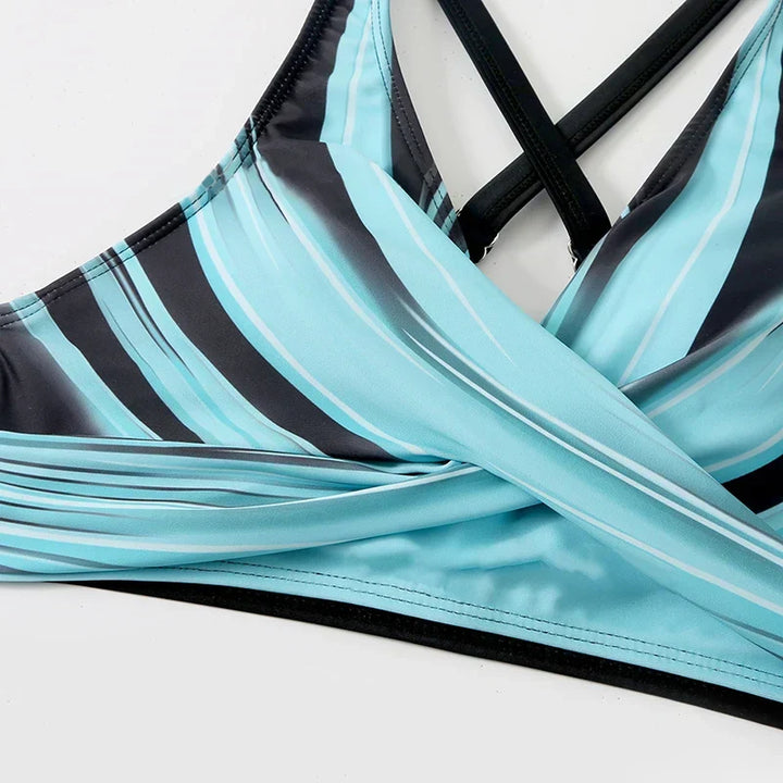 Drune | Push Up Halter Bikini Satz mit Hoher Taille für Damen