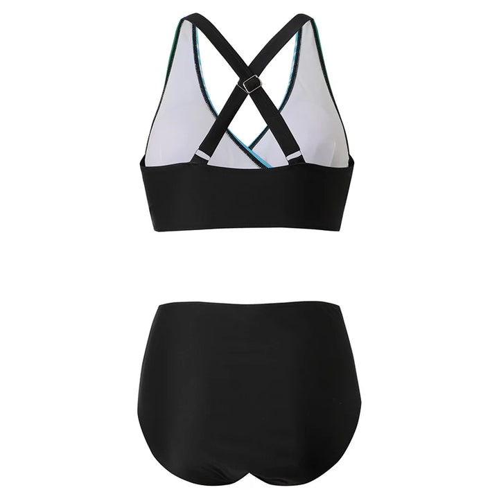 Drune | Push Up Halter Bikini Satz mit Hoher Taille für Damen
