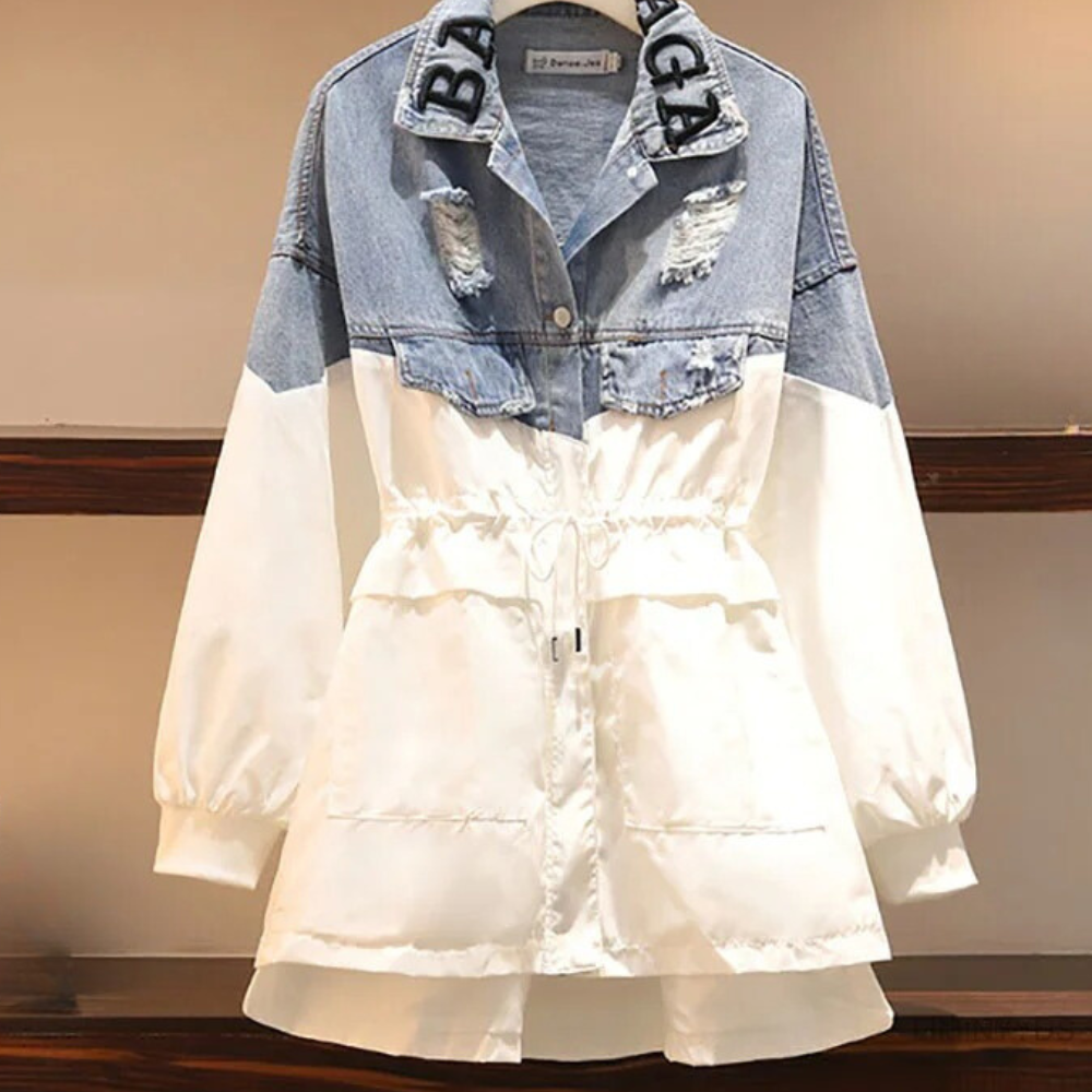 Drune | Moderne Denimjacke mit Kordel für Damen Perfekt für den Herbst