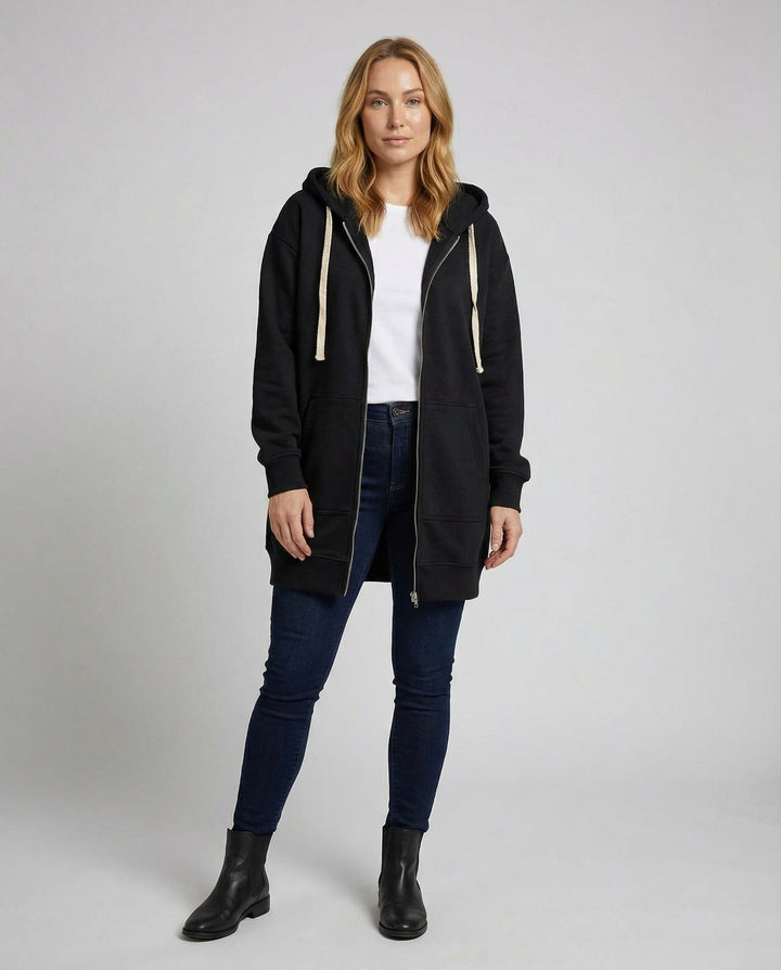 Drune | Zip-Up Hoodie knielang