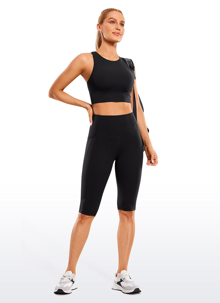 Drune | Knie Länge Taschen Capri Leggings 13''