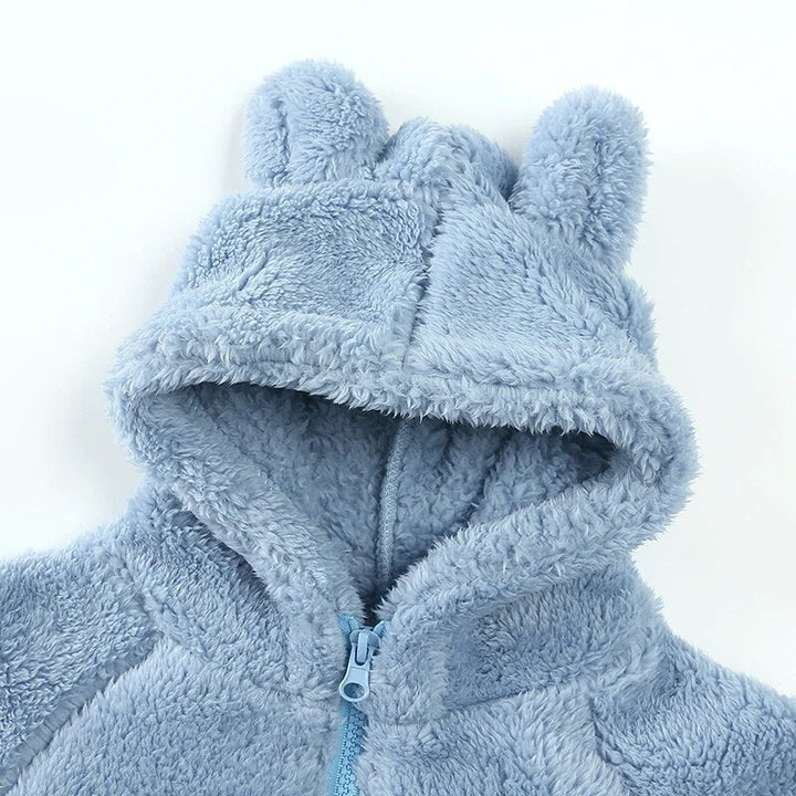 Drune Comfort Modische Bären-Kinderjacke aus dickem Samt
