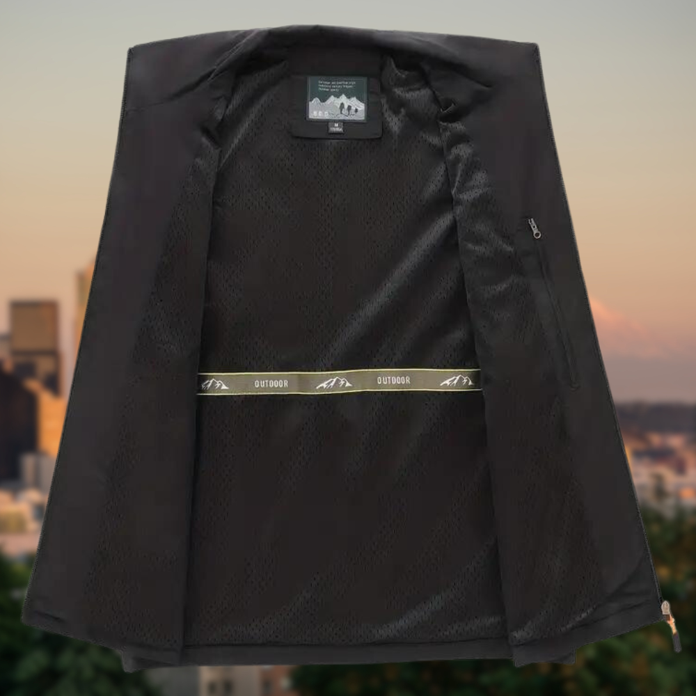Drune | Herrenweste mit Mehreren Taschen und Reißverschluss