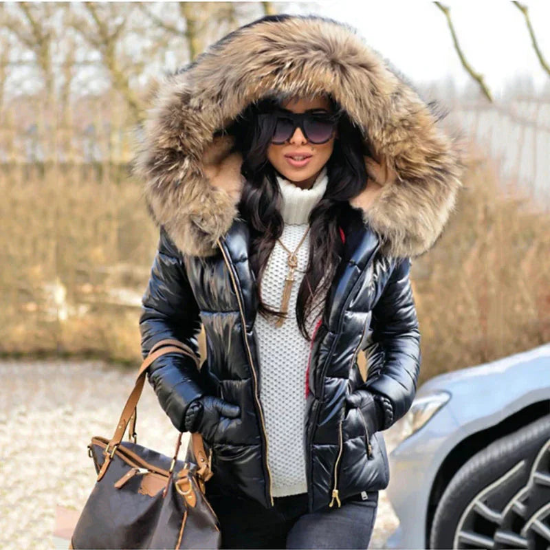 Drune | Winterjacke mit Kapuze aus Leder