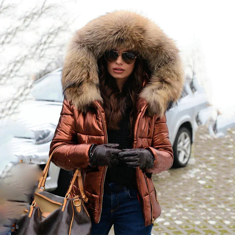 Drune | Winterjacke mit Kapuze aus Leder