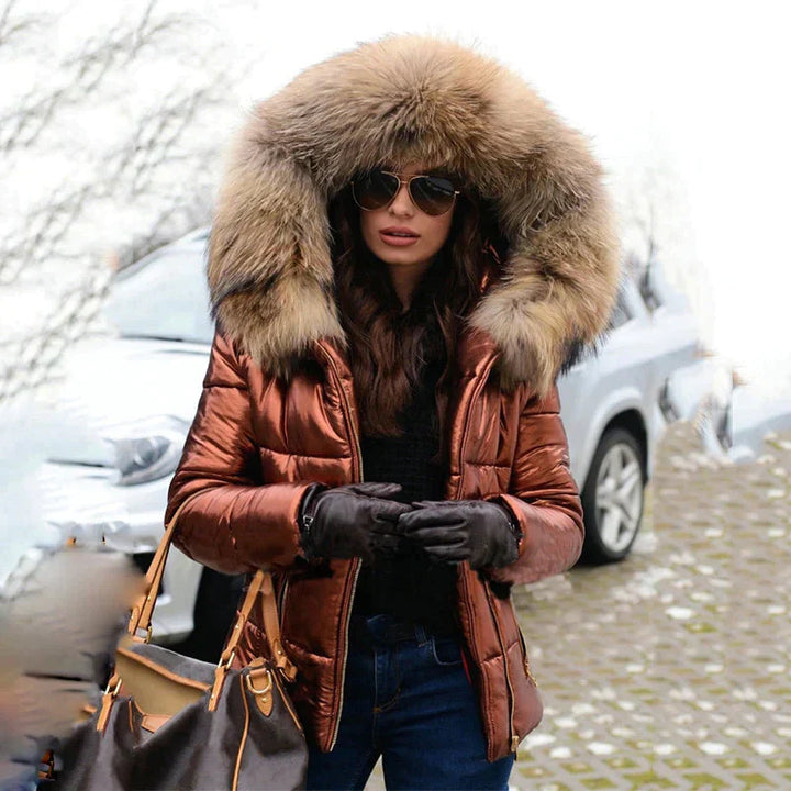Drune | Winterjacke mit Kapuze aus Fell