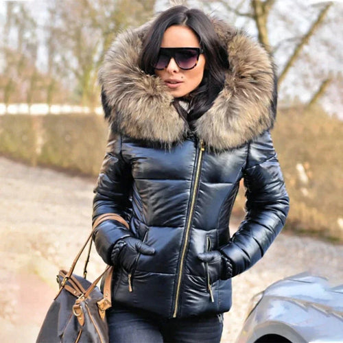 Drune | Winterjacke mit Kapuze aus Fell