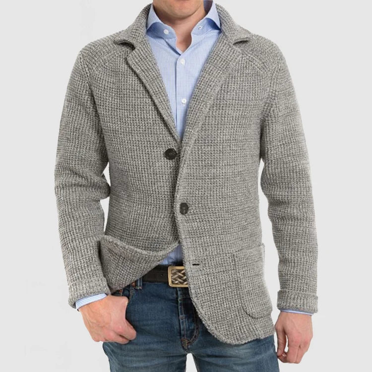 Drune | Herren Strickblazer mit zwei Knöpfen