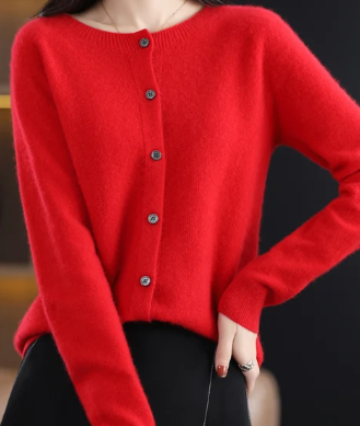 Drune | Strickjacke mit O Ausschnitt Damenpullover