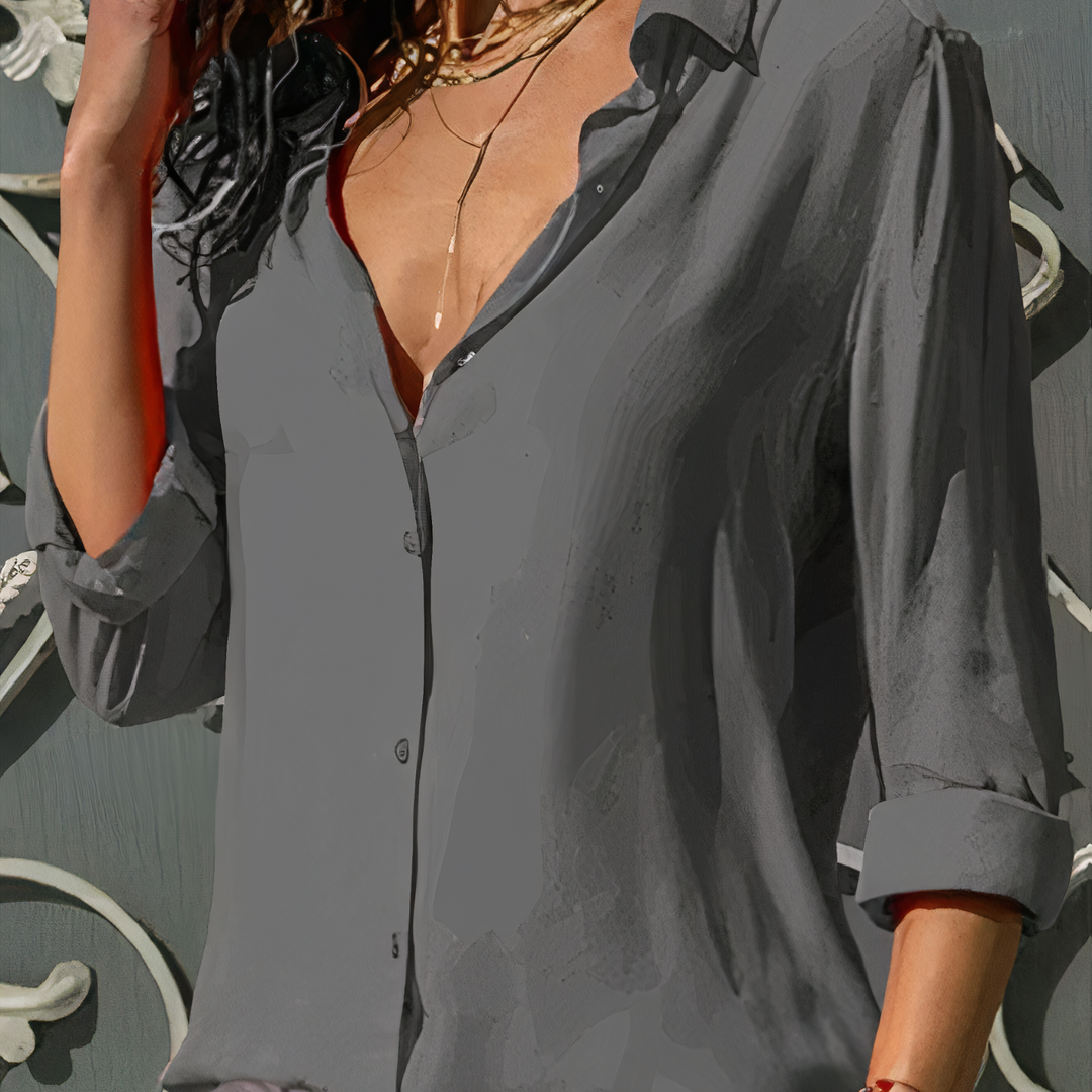 Drune | Chiffon blouse für Damen - Luftige und stilvolle Bluse für festliche Anlässe