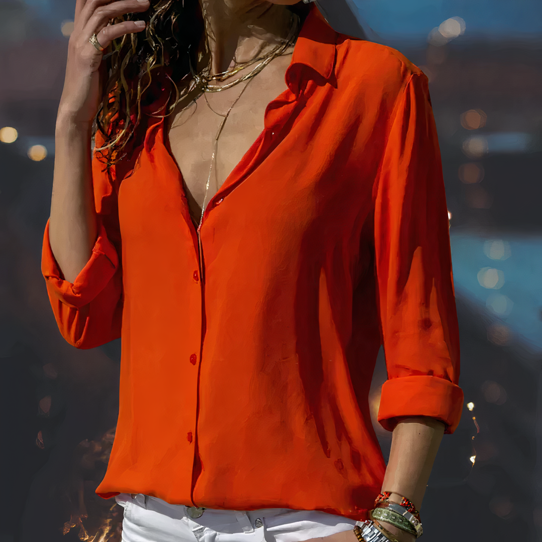 Drune - Elegante Chiffonbluse für Frauen