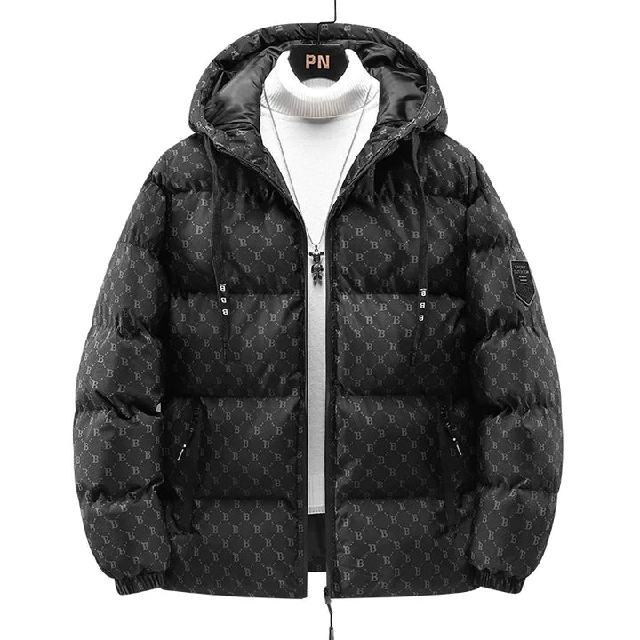 Drune | Baumwolljacke mit Allover-Buchstabenprint