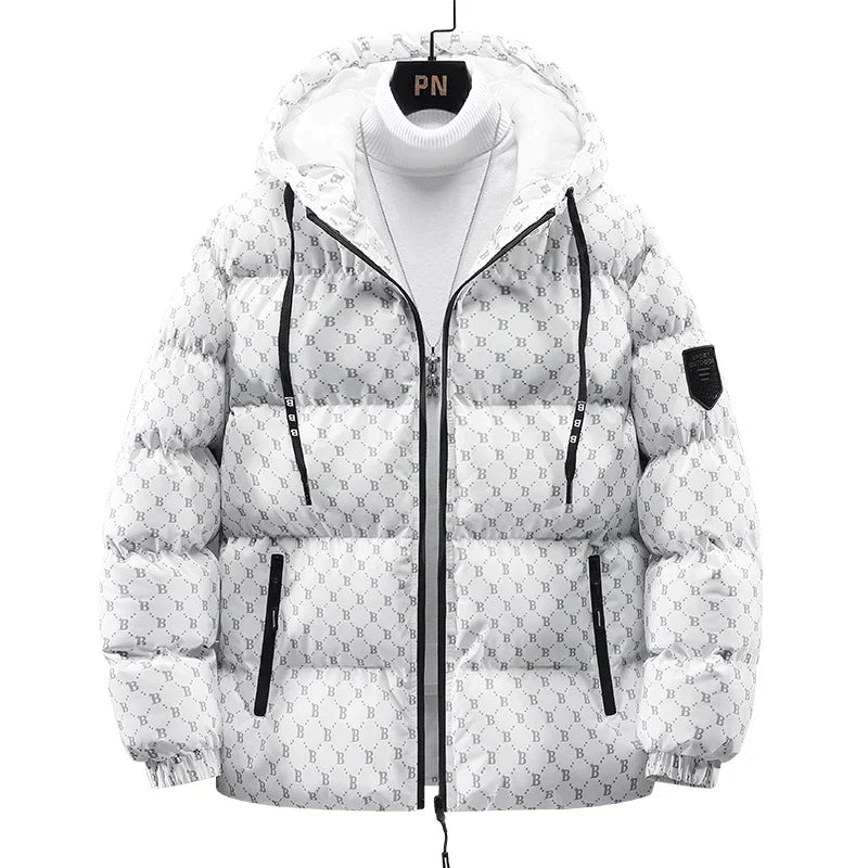 Drune | Baumwolljacke mit Ganzkörper-Buchstabenmuster