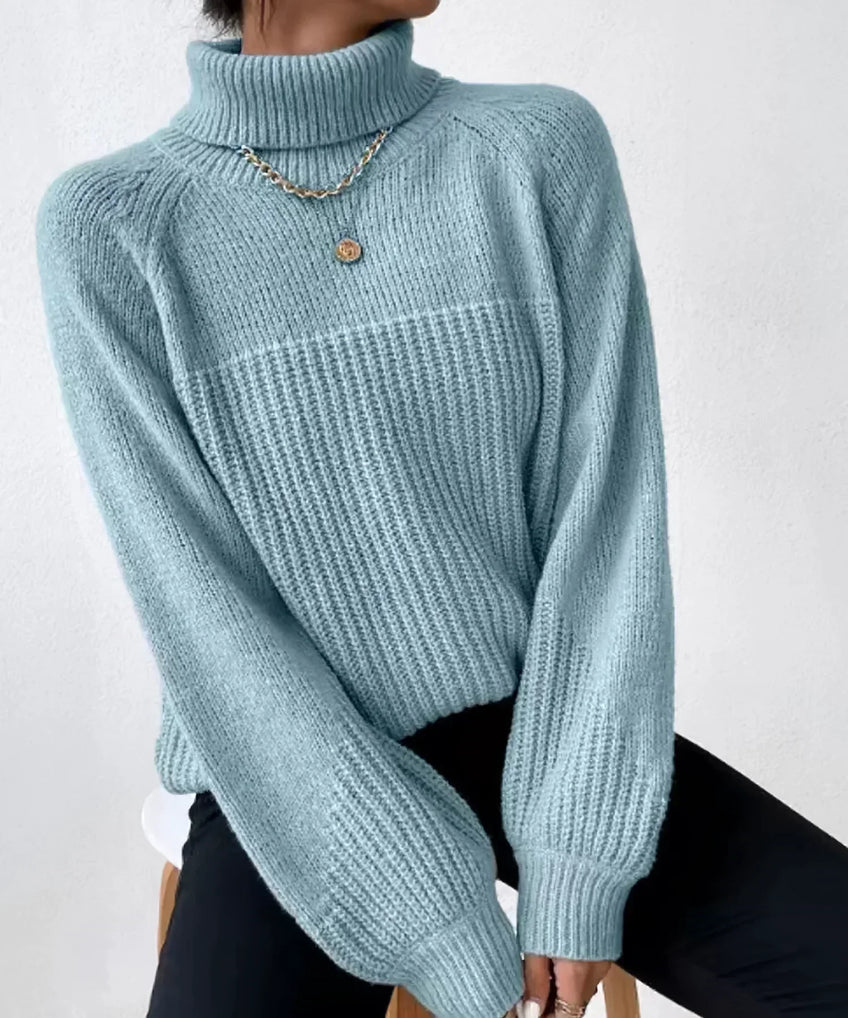 Drune | Legere Herbst Warme Strickrollkragenpullover für Frauen