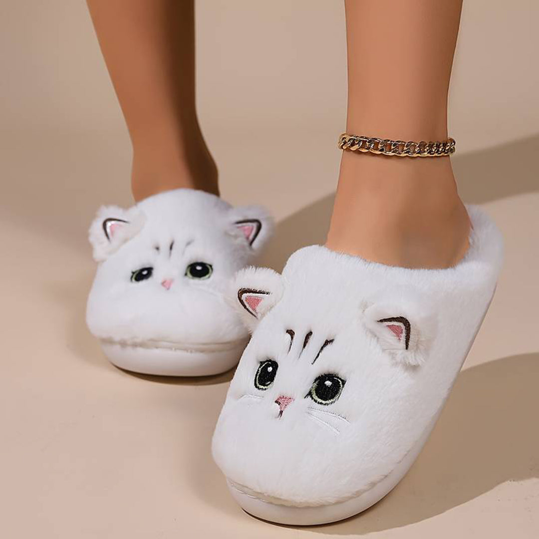 Drune | Weiche Damen Katzen Hausschuhe