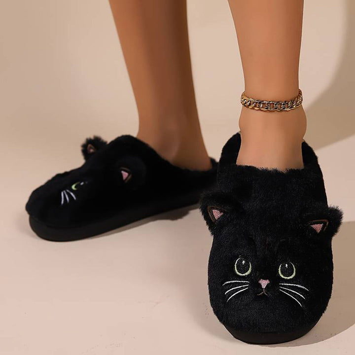 Drune | Weiche Damen Katzen Hausschuhe