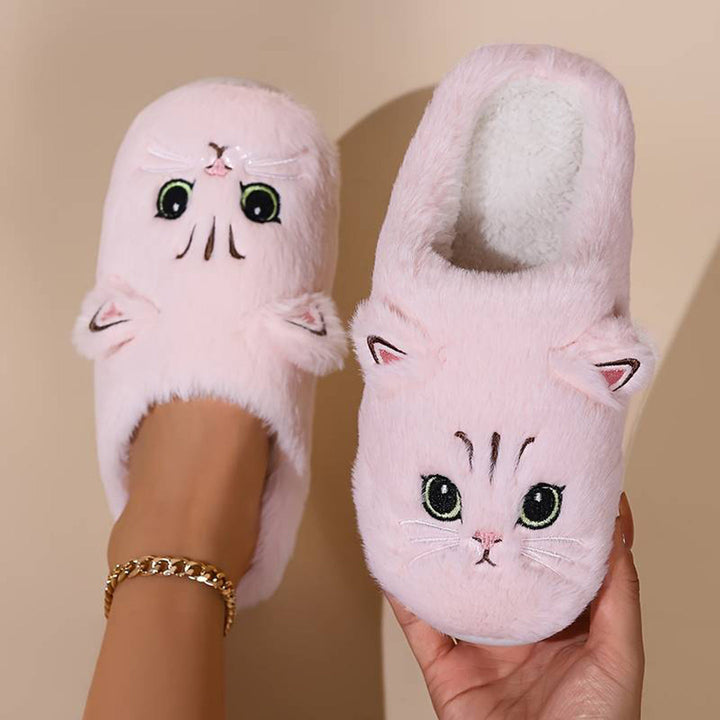 Drune | Weiche Damen Katzen Hausschuhe