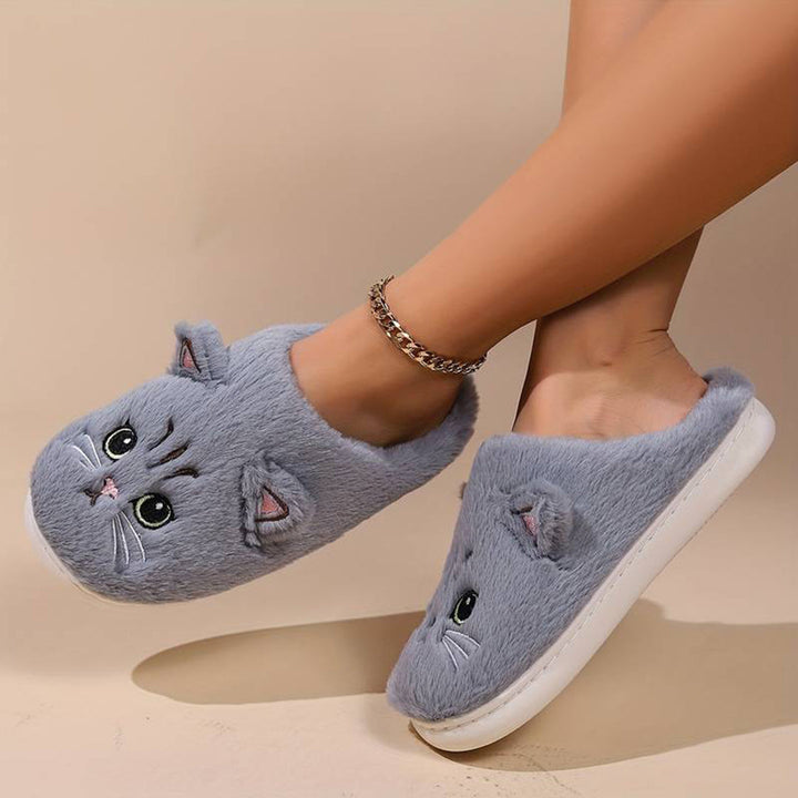 Drune | Weiche Damen Katzen Hausschuhe