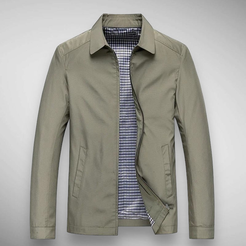 Drune | Herren Harrington-Jacke - Karierte Futter & Klassischer Kragen