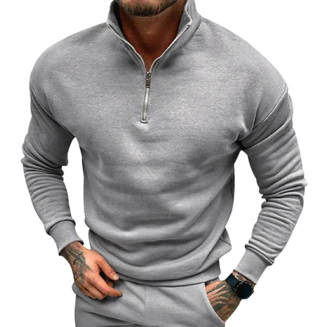 Drune | Herrenpullover mit Halbreißverschluss