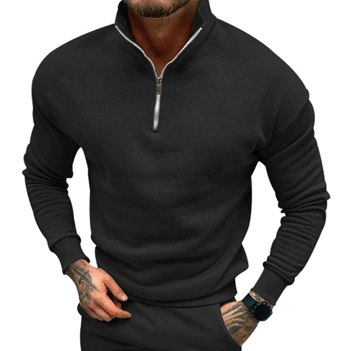 Drune | Herrenpullover mit Halbreißverschluss