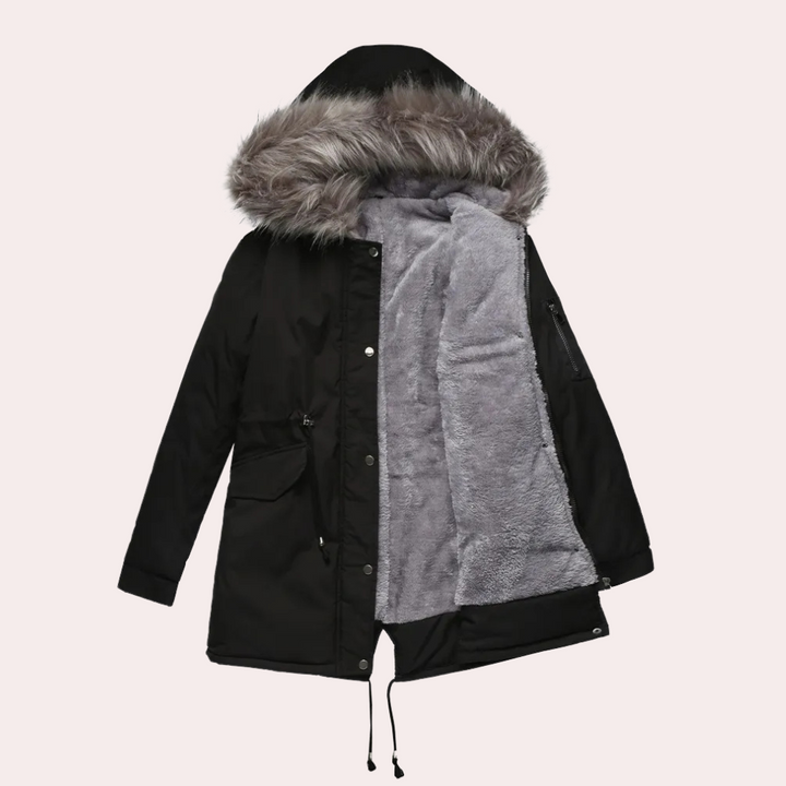 Drune | Winter Parka Jacke mit Kapuze für Damen