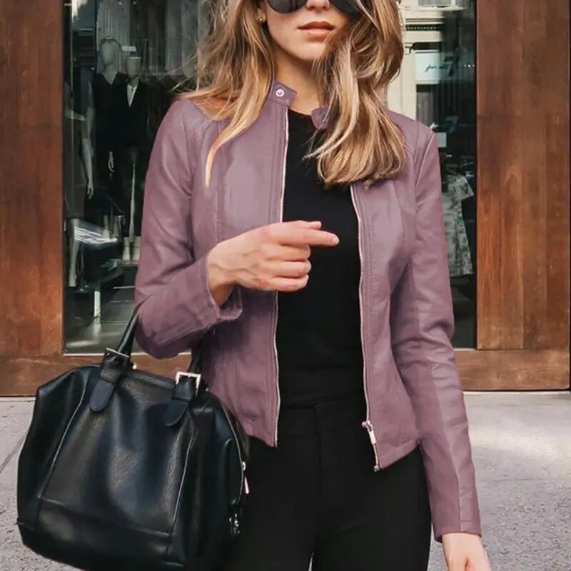 Drune | Klassische Lederjacke für Damen