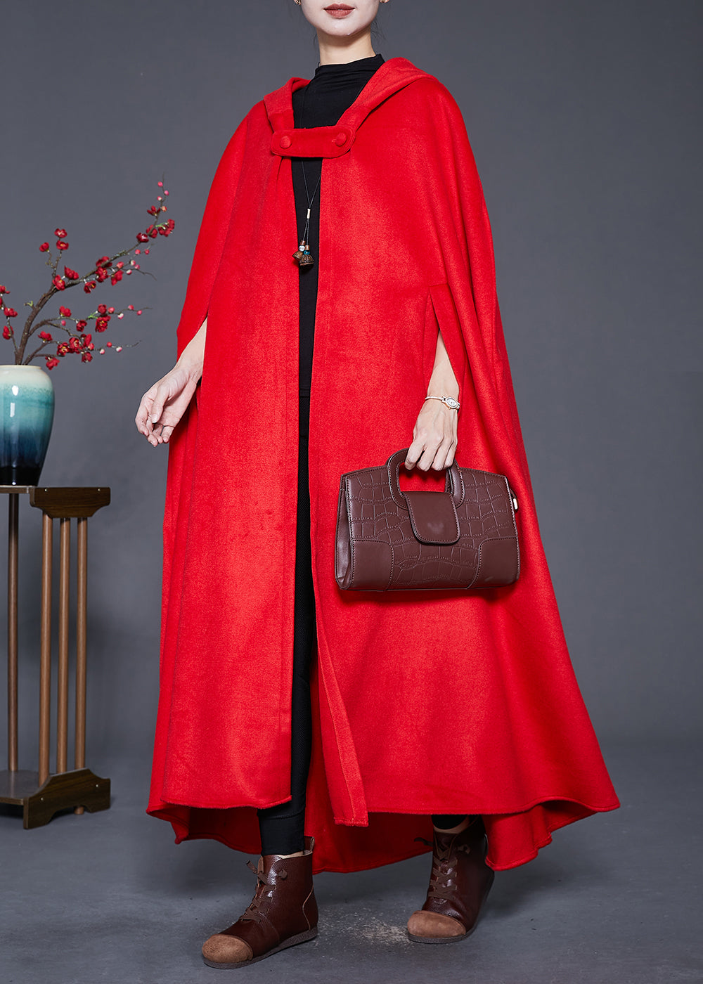 Drune | Längeren Wolltrenchcoats mit Kapuze Ärmeln
