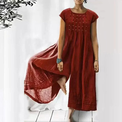 Drune | Atmungsaktives Baumwoll-Leinen-Kleid
