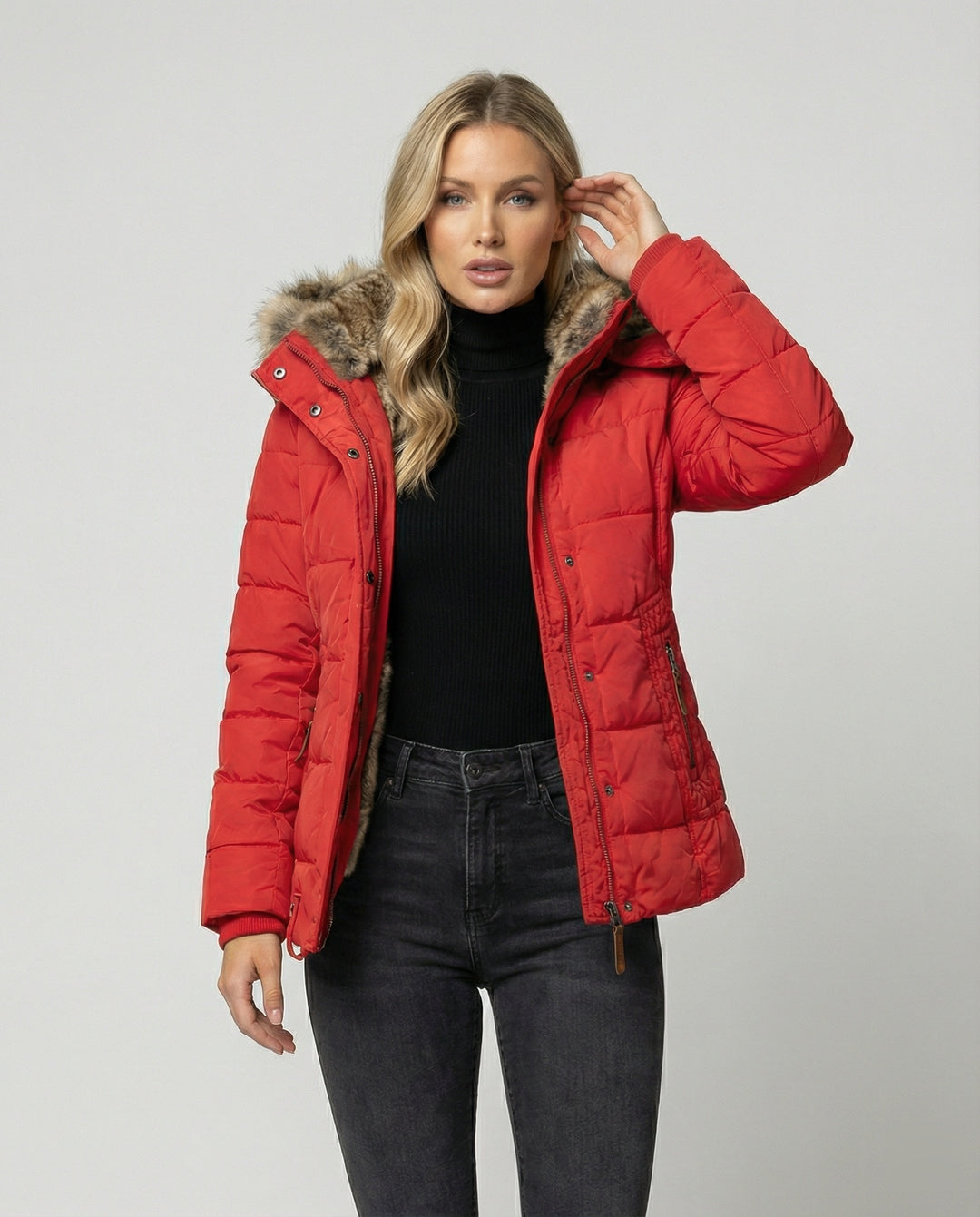 Drune - Isolierte Stepp Winterjacke Mit Gefüttertem Innenfutter und Kapuze