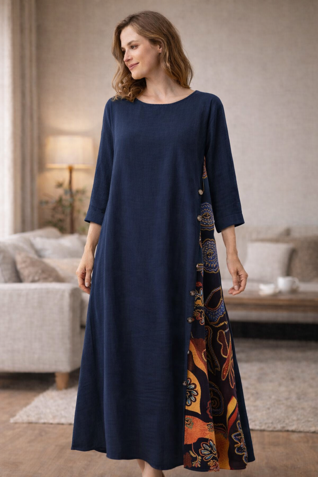 Drune | Sommerkleid Aus Baumwolle Und Leinen